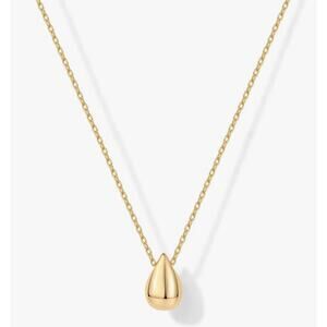 PAVOI 14K Gold Plated Dainty Teardrop Pendant Necklace for Women NWT